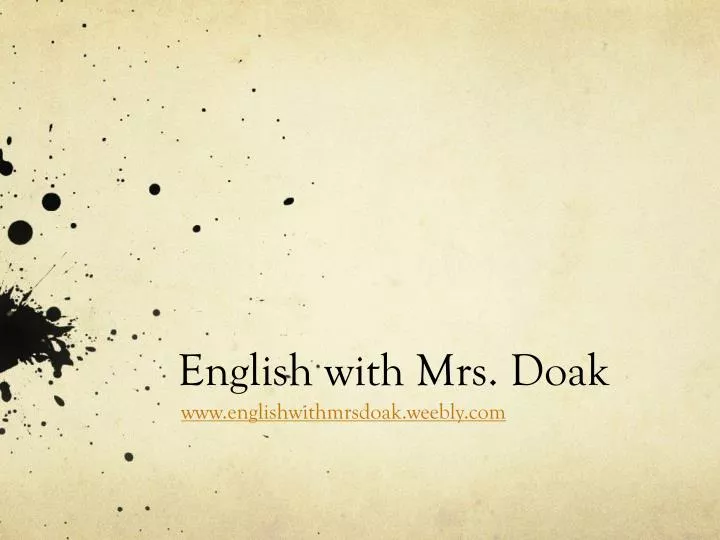 english with mrs doak