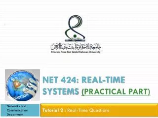 NET 424: REAL-TIME SYSTEMS ( Practical Part)