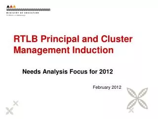 RTLB Principal and Cluster Management Induction