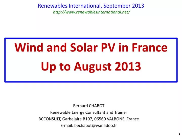 renewables international september 2013 http www renewablesinternational net