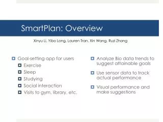 SmartPlan: Overview