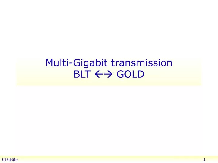 multi gigabit transmission blt gold
