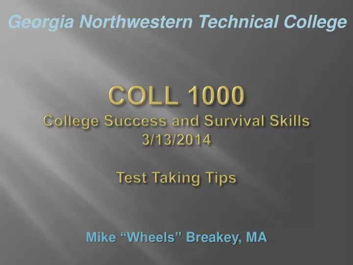 coll 1000 college success and survival skills 3 13 2014 test taking tips
