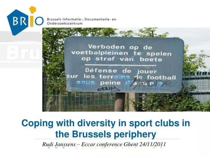 coping with di versity in sport clubs in the brussels periphery
