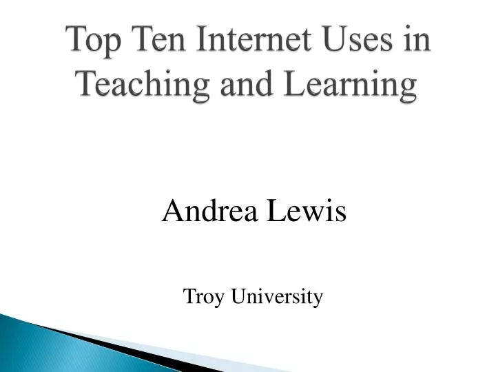 top ten internet uses in teaching and learning