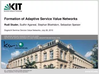 Formation of Adaptive Service Value Networks