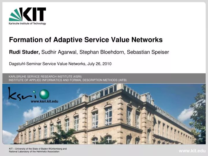 formation of adaptive service value networks