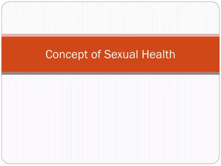 concept of sexual health