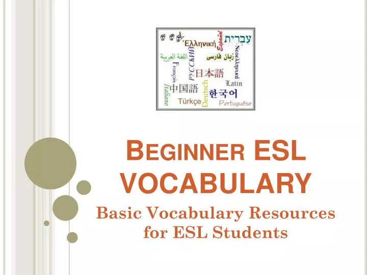 beginner esl vocabulary