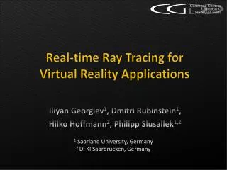 Real-time Ray Tracing for Virtual Reality Applications