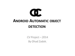 Android Automatic object detection