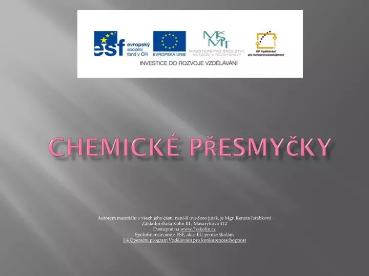 chemick p esmy ky