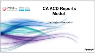 ca acd reports modul