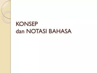 konsep dan notasi bahasa
