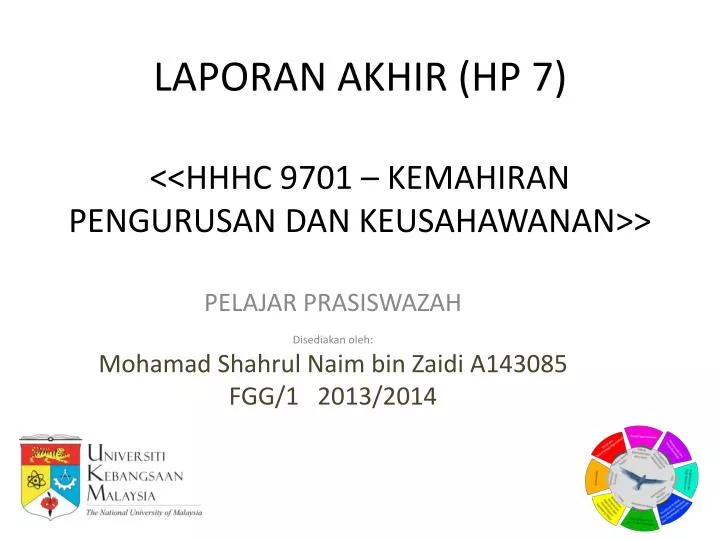 laporan akhir hp 7 hhhc 9701 kemahiran pengurusan dan keusahawanan