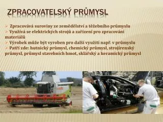 zpracovatelsk pr mysl