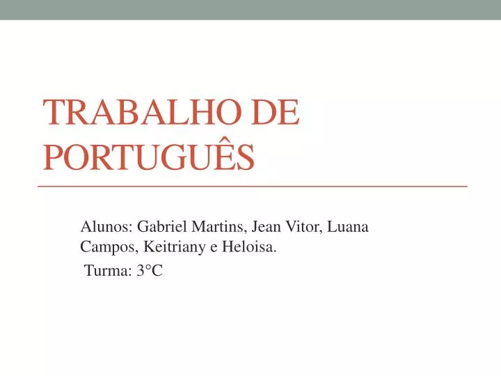 trabalho de portugu s
