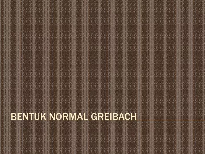 bentuk normal greibach