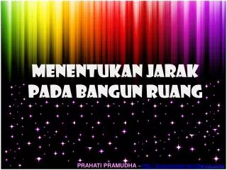 menentukan jarak pada bangun ruang