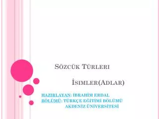 s zc k t rleri simler adlar