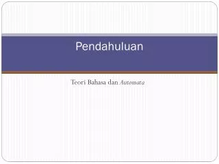 pendahuluan