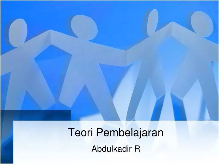 teori pembelajaran