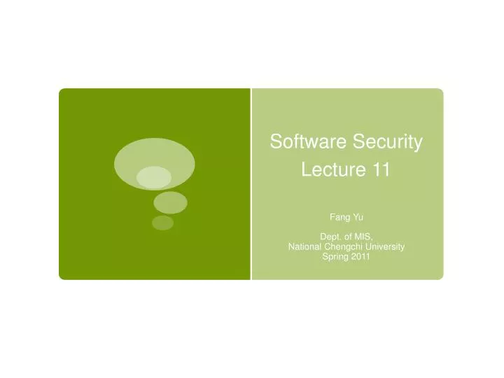 software security lecture 11