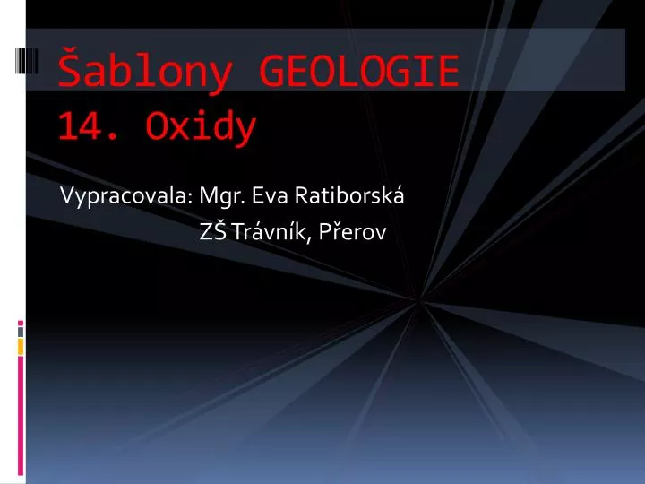 ablony geologie 14 oxidy