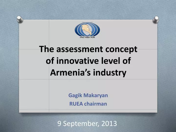 the assessment concept of innovative level of armenia s industry