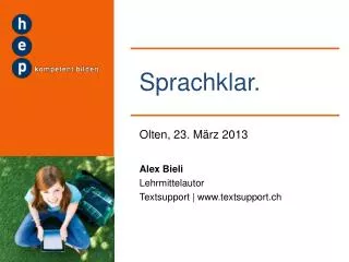 sprachklar