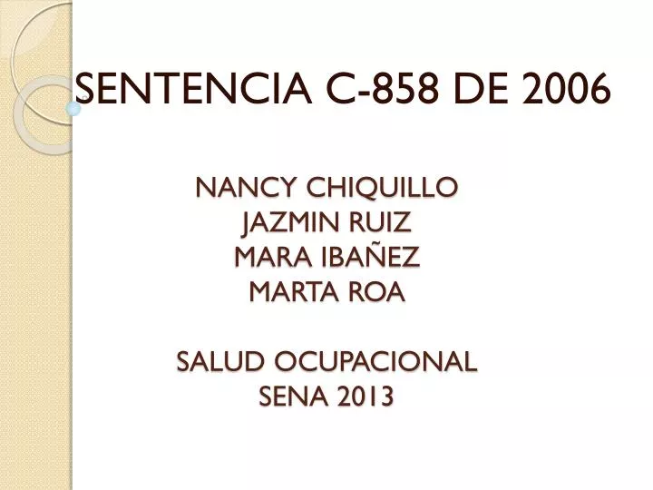 nancy chiquillo jazmin ruiz mara iba ez marta roa salud ocupacional sena 2013