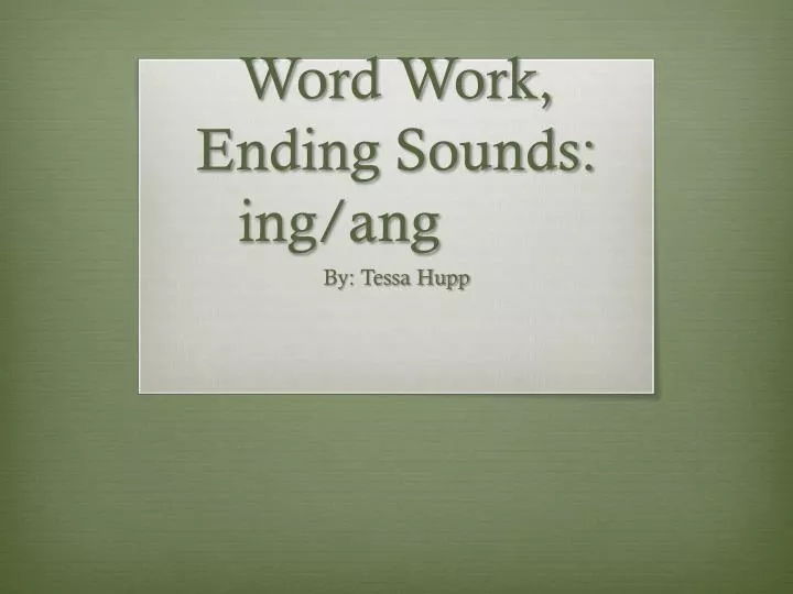 word work ending sounds ing ang