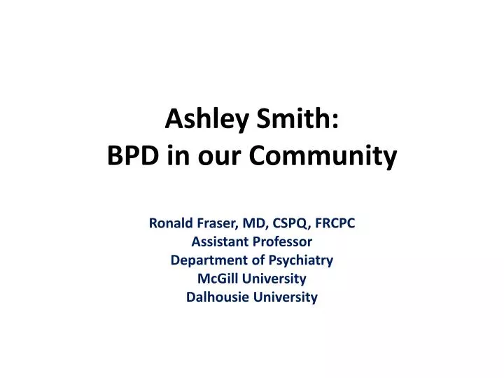 ashley smith bpd in our community