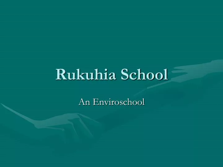 rukuhia school