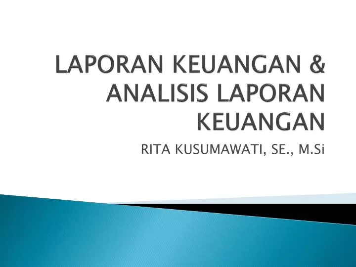laporan keuangan analisis laporan keuangan