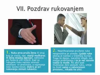 vii pozdrav rukovanjem