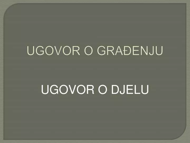 ugovor o gra enju