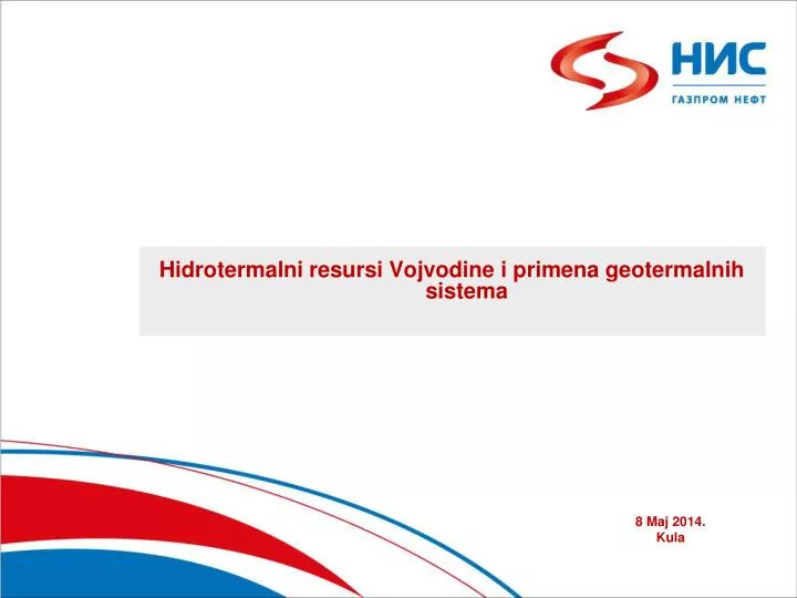 hidrotermalni resursi vojvodine i primena geotermalnih sistema