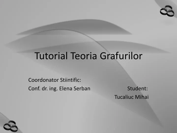 tutorial t eoria grafurilor