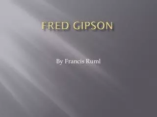Fred Gipson