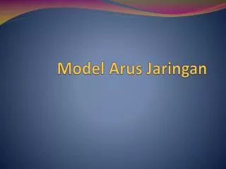 model arus jaringan