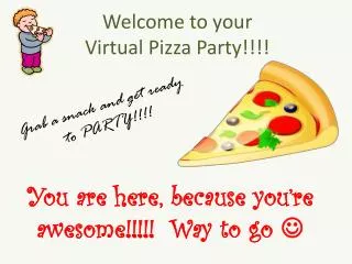 Welcome to your Virtual Pizza Party!!!!