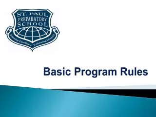 Basic Program Rules