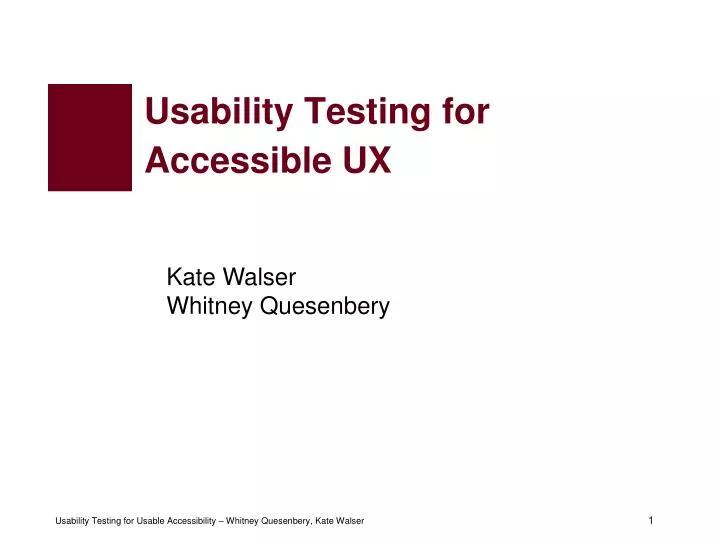 usability testing for accessible ux