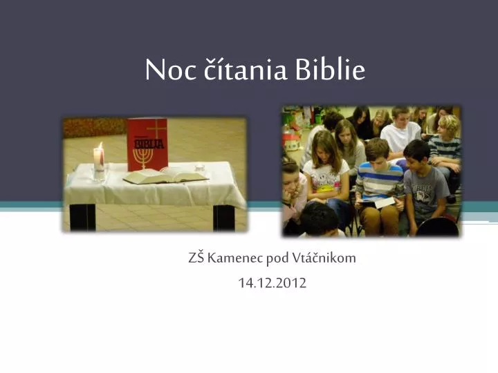 noc tania biblie