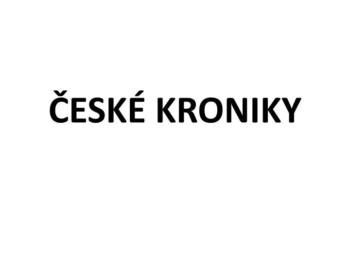 esk kroniky