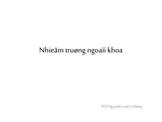 nhie m tru ng ngoa i khoa