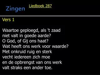 zingen