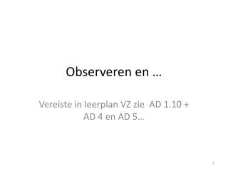 observeren en