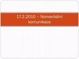 17 2 2010 nonverb ln komunikace